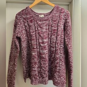 SO Heritage Women's Purple Cable Knit Sweater